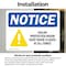 Signmission Halon Protected Room Keep Door Closed, 5 in W x Rectangle, Vinyl Decal OS-2PACK-NS-D-35-L-15776 - alternate 2
